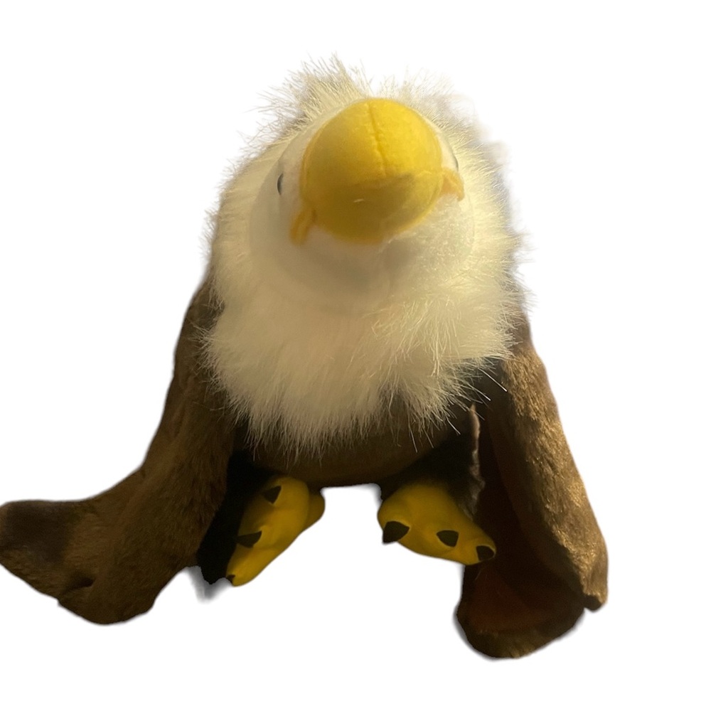 Wild Republic UK Plush Bald Eagle 15” brown white gold